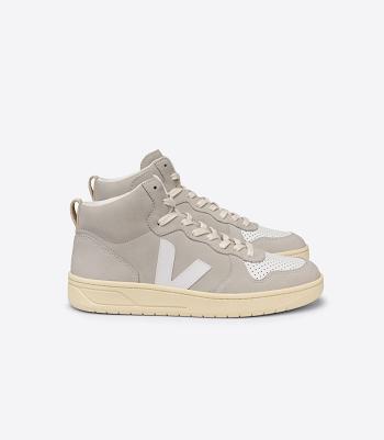 Veja V-15 Nubuck Natural Outlet Adults Beige White | PAUQX77842